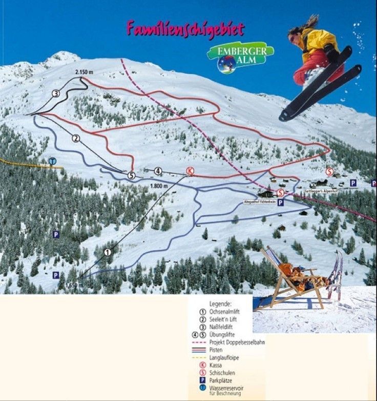 Pistenplan / Karte Skigebiet Berg im Drautal, 